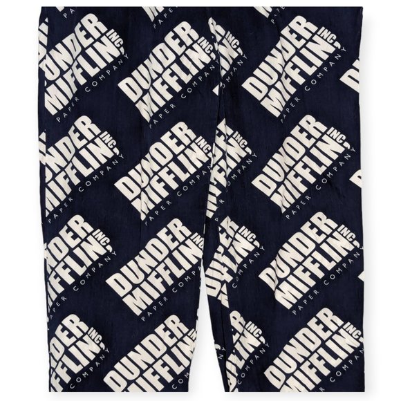 The Office Dunder Mifflin Navy & White Pull On Lounge Pants Size Medium - Picture 3 of 11